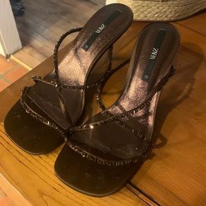 Brown zara heels